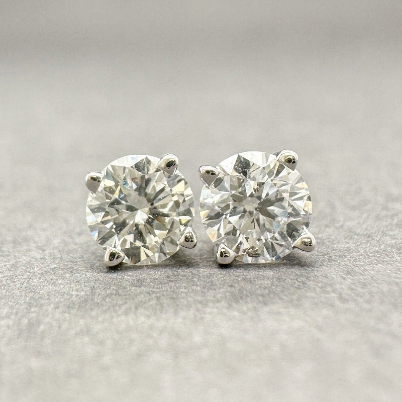 Estate 14K W Gold 0.60ctw H - I/SI2 Diamond Stud Earrings - Walter Bauman Jewelers