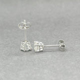 Estate 14K W Gold 0.60ctw H - I/SI2 Diamond Stud Earrings - Walter Bauman Jewelers