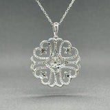 Estate 14K W Gold 0.64ctw G - H/SI1 - I1 Diamond Filigree Pendant - Walter Bauman Jewelers