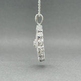 Estate 14K W Gold 0.64ctw G - H/SI1 - I1 Diamond Filigree Pendant - Walter Bauman Jewelers