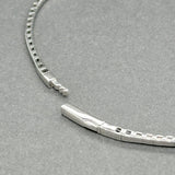 Estate 14K W Gold 0.66ctw H/SI1 - 2 Diamond Flexible Bangle Bracelet - Walter Bauman Jewelers
