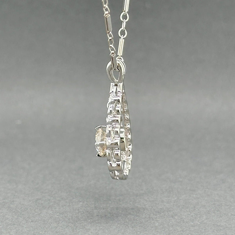 Estate 14K W Gold 0.70ctw H - K/SI2 Diamond Pendant - Walter Bauman Jewelers