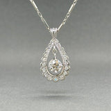 Estate 14K W Gold 0.70ctw H - K/SI2 Diamond Pendant - Walter Bauman Jewelers