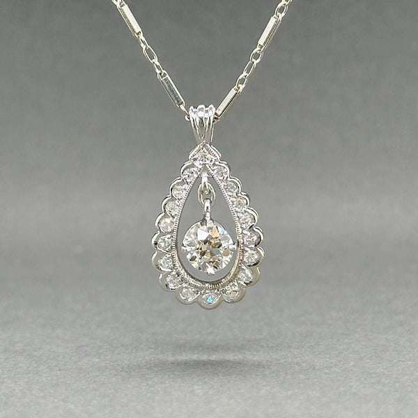 Estate 14K W Gold 0.70ctw H - K/SI2 Diamond Pendant - Walter Bauman Jewelers