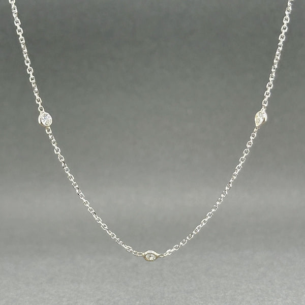 Estate 14K W Gold 0.72ctw H/VS2 - SI1 Diamond By The Yard Necklace - Walter Bauman Jewelers