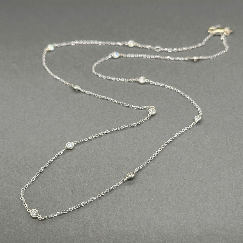 Estate 14K W Gold 0.72ctw H/VS2 - SI1 Diamond By The Yard Necklace - Walter Bauman Jewelers