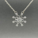 Estate 14K W Gold 0.73ctw G - H/VS1 - 2 Diamond Snowflake Necklace - Walter Bauman Jewelers