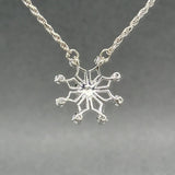 Estate 14K W Gold 0.73ctw G - H/VS1 - 2 Diamond Snowflake Necklace - Walter Bauman Jewelers