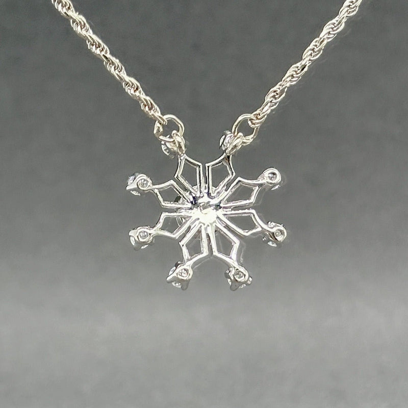 Estate 14K W Gold 0.73ctw G - H/VS1 - 2 Diamond Snowflake Necklace - Walter Bauman Jewelers