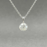 Estate 14K W Gold 0.74ct I/I2 Diamond Pendant - Walter Bauman Jewelers