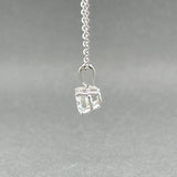 Estate 14K W Gold 0.78ct G/SI2 Diamond Solitaire Pendant - Walter Bauman Jewelers