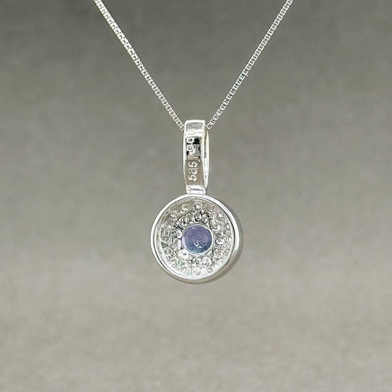 Estate 14K W Gold 0.79ct Tanzanite & 0.18ctw H-I/SI2-I1 Diamond Pendant - Walter Bauman Jewelers