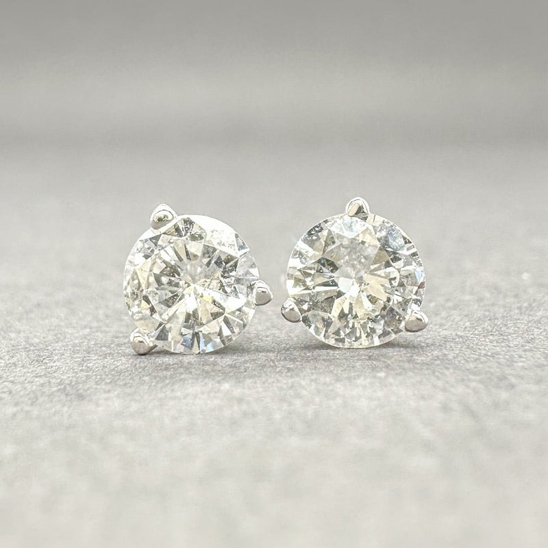 Estate 14K W Gold 0.79ctw I/SI2 - I1 Diamond Stud Earrings - Walter Bauman Jewelers