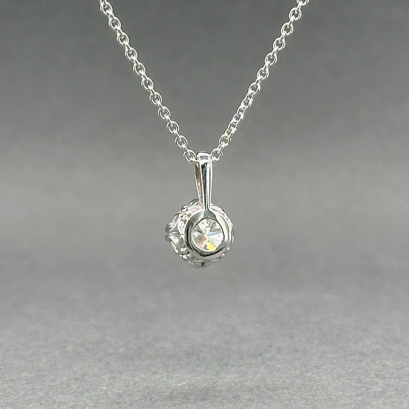 Estate 14K W Gold 0.80ct J/I2 Diamond Pendant - Walter Bauman Jewelers