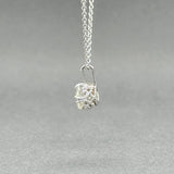 Estate 14K W Gold 0.80ct J/I2 Diamond Pendant - Walter Bauman Jewelers