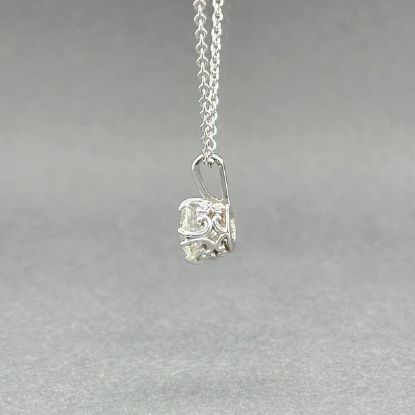 Estate 14K W Gold 0.80ct J/I2 Diamond Pendant - Walter Bauman Jewelers