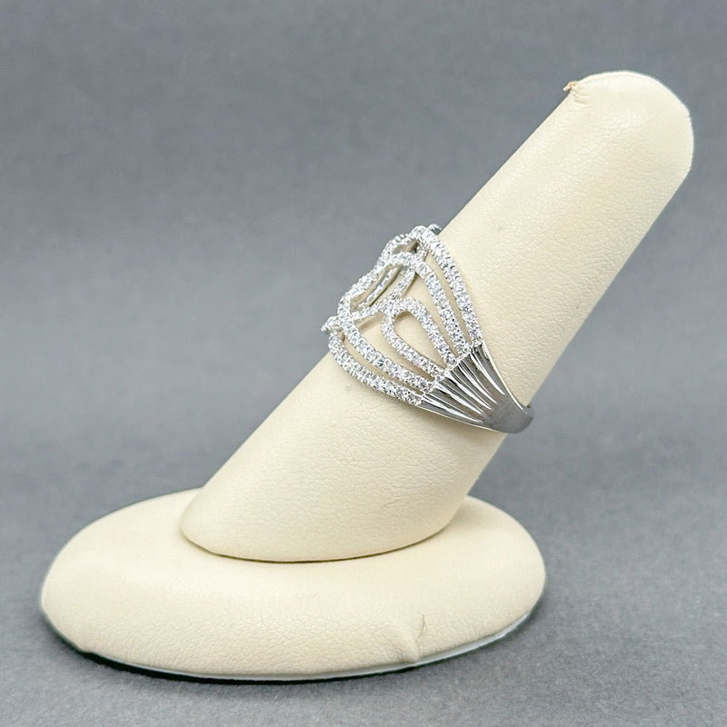 Estate 14K W Gold 0.81ctw G - H/SI1 - 2 Diamond Double Knot Ring - Walter Bauman Jewelers