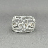 Estate 14K W Gold 0.81ctw G - H/SI1 - 2 Diamond Double Knot Ring - Walter Bauman Jewelers