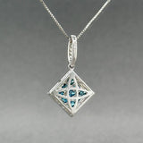 Estate 14K W Gold 0.86ctw Blue - H - I/SI1 - I1 Diamond Pendant - Walter Bauman Jewelers