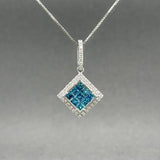 Estate 14K W Gold 0.86ctw Blue - H - I/SI1 - I1 Diamond Pendant - Walter Bauman Jewelers