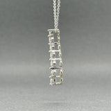 Estate 14K W Gold 0.86ctw I - J/SI2 Diamond Journey Pendant - Walter Bauman Jewelers