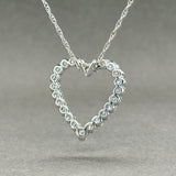 Estate 14K W Gold 0.93ctw H-I/SI1-2 Diamond Heart Pendant - Walter Bauman Jewelers