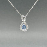 Estate 14K W Gold 0.95ct Tanzanite & 0.06ctw G - H/VS2 - SI1 Diamond Pendant - Walter Bauman Jewelers