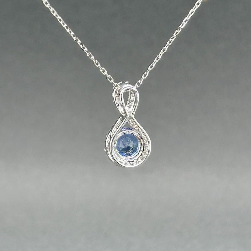 Estate 14K W Gold 0.95ct Tanzanite & 0.06ctw G - H/VS2 - SI1 Diamond Pendant - Walter Bauman Jewelers