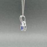 Estate 14K W Gold 0.95ct Tanzanite & 0.06ctw G - H/VS2 - SI1 Diamond Pendant - Walter Bauman Jewelers