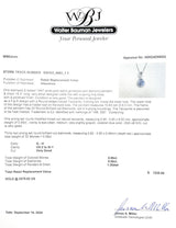 Estate 14K W Gold 0.95ct Tanzanite & 0.06ctw G - H/VS2 - SI1 Diamond Pendant - Walter Bauman Jewelers