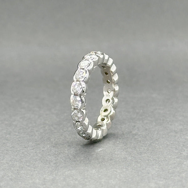 Estate 14K W Gold 1.01ctw H - I/SI1 - 2 Diamond Eternity Ring - Walter Bauman Jewelers