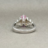 Estate 14K W Gold 1.04ct Pink Sapphire & 0.18ctw H-I/SI2 Diamond Ring - Walter Bauman Jewelers