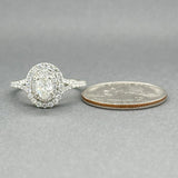 Estate 14K W Gold 1.09ctw H - I/SI1 - 2 Diamond Eng. Ring - Walter Bauman Jewelers