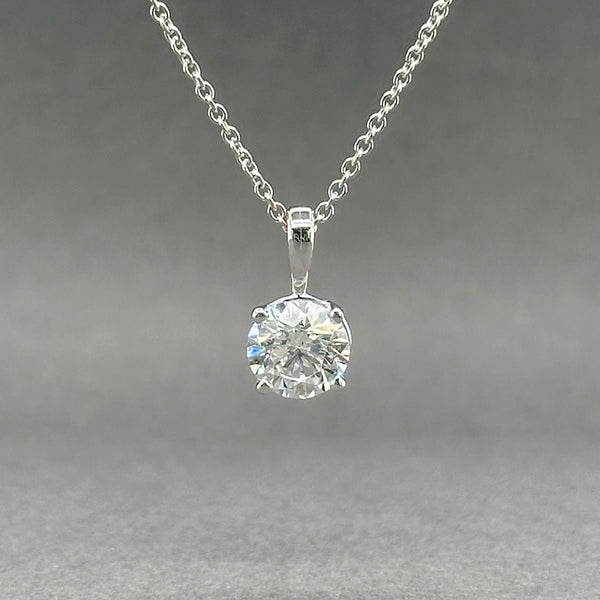 Estate 14K W Gold 1.18ct F/I1 Diamond Pendant - Walter Bauman Jewelers