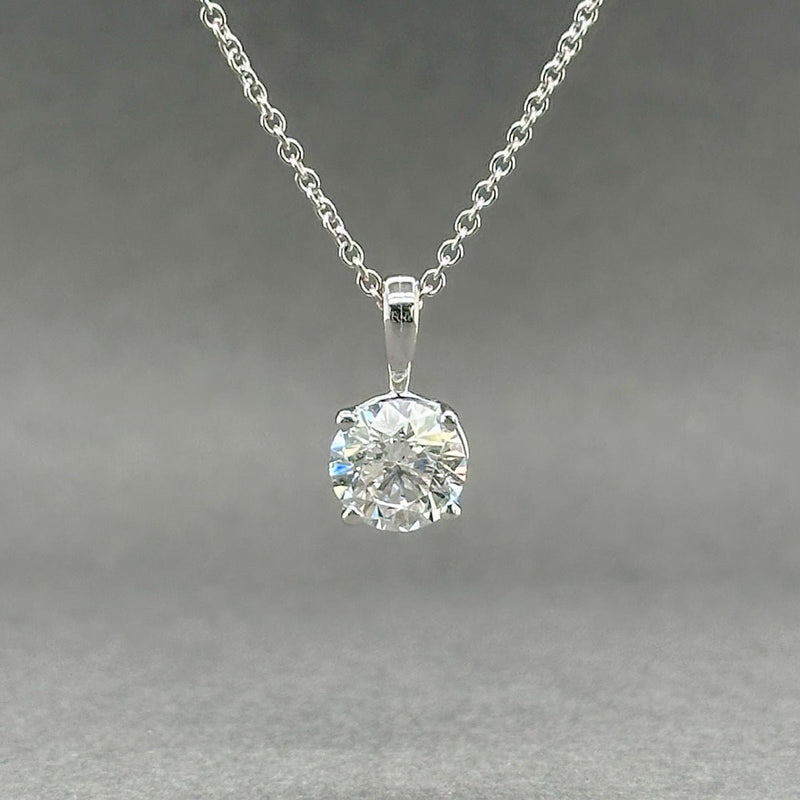 Estate 14K W Gold 1.18ct F/I1 Diamond Pendant - Walter Bauman Jewelers