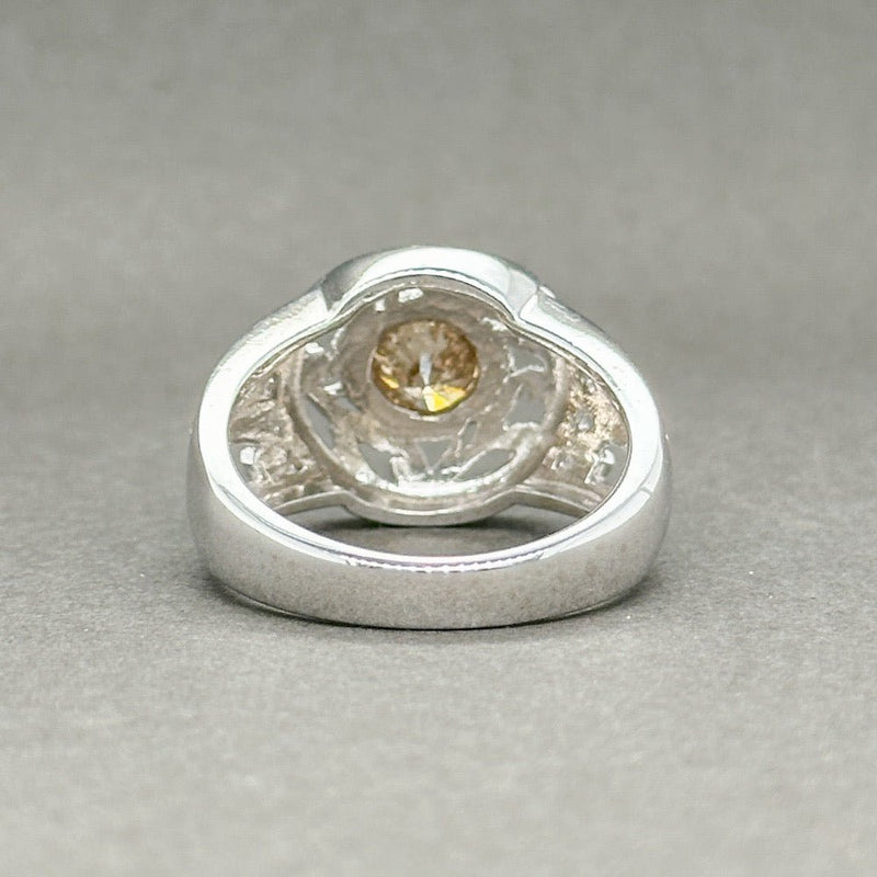 Estate 14K W Gold 1.19ct Fancy Light Brown/I2 Diamond Ring - Walter Bauman Jewelers
