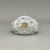 Estate 14K W Gold 1.19ct Fancy Light Brown/I2 Diamond Ring - Walter Bauman Jewelers