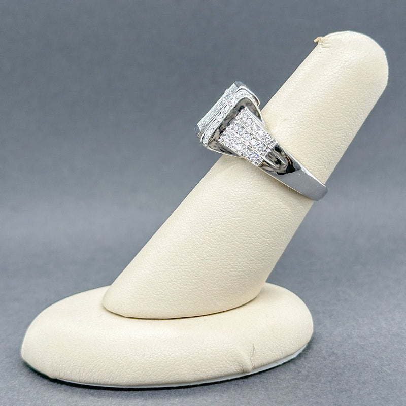 Estate 14K W Gold 1.25ctw G - H/VS2 - SI1 Diamond & 0.75ctw Sapphire Ring - Walter Bauman Jewelers