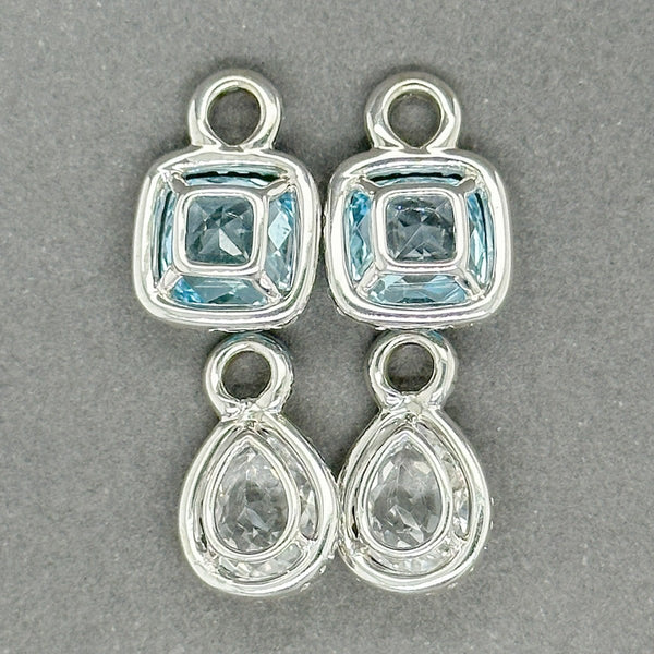 Estate 14K W Gold 12.64ctw Topaz & 0.58ctw G - H/SI1 - 2 Diamond Earring Enhancers - Walter Bauman Jewelers