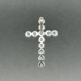 Estate 14K W Gold 1.26ctw G - H/SI2 - I1 Diamond Cross Pendant - Walter Bauman Jewelers