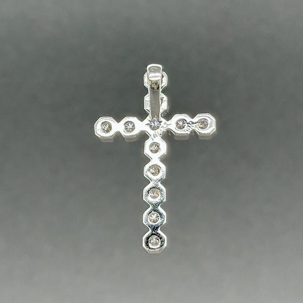 Estate 14K W Gold 1.26ctw G - H/SI2 - I1 Diamond Cross Pendant - Walter Bauman Jewelers