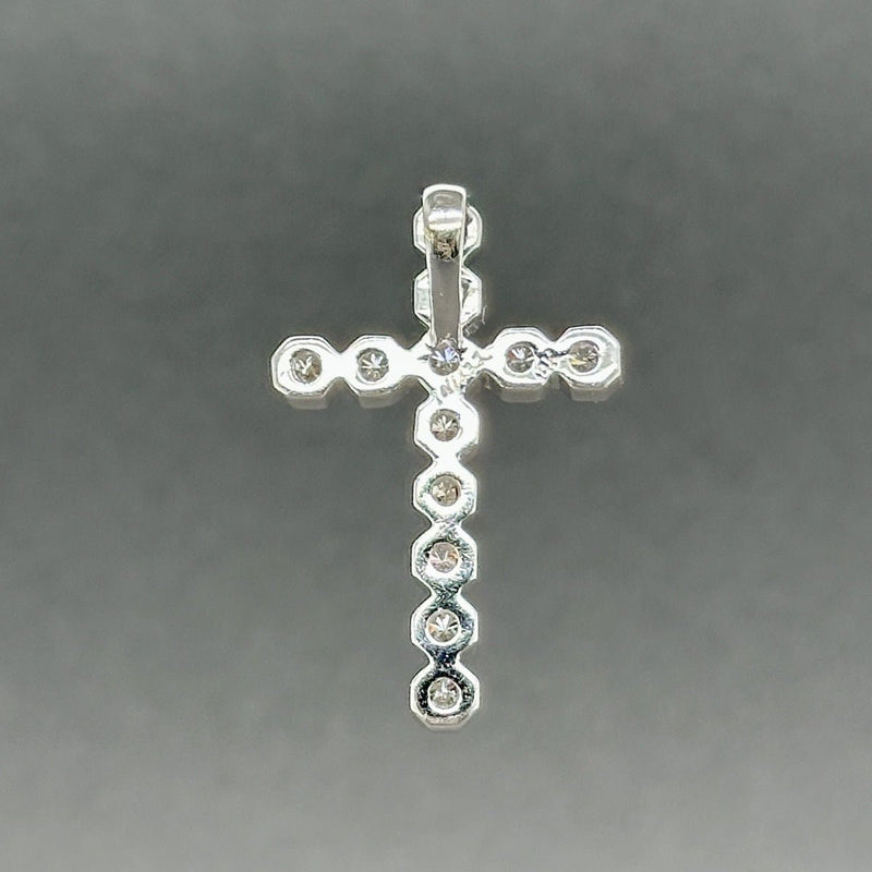 Estate 14K W Gold 1.26ctw G - H/SI2 - I1 Diamond Cross Pendant - Walter Bauman Jewelers