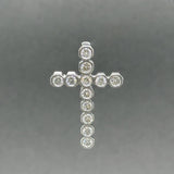 Estate 14K W Gold 1.26ctw G - H/SI2 - I1 Diamond Cross Pendant - Walter Bauman Jewelers