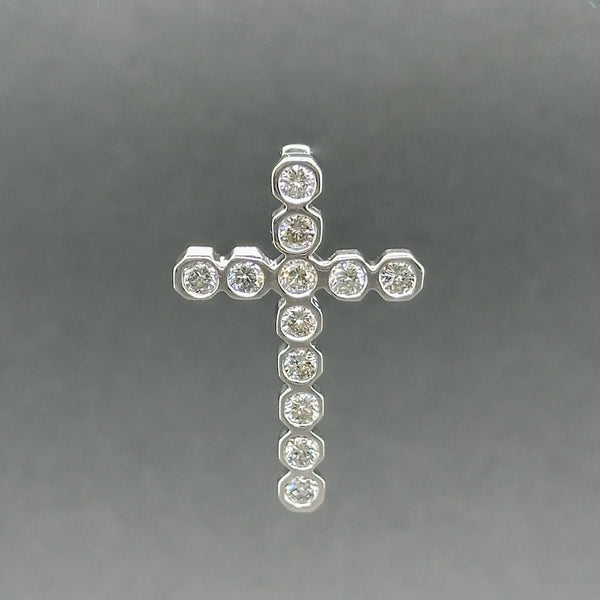 Estate 14K W Gold 1.26ctw G - H/SI2 - I1 Diamond Cross Pendant - Walter Bauman Jewelers