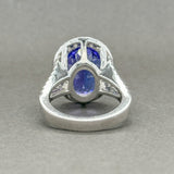 Estate 14K W Gold 12.80ct Tanzanite & 1.16ctw H/SI1-2 Diamond Cocktail Ring - Walter Bauman Jewelers