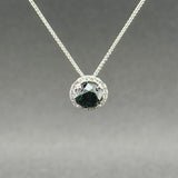 Estate 14K W Gold 1.38ctw Fancy Black & H - I/SI2 - I1 Diamond Pendant - Walter Bauman Jewelers