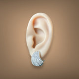 Estate 14K W Gold 1.38ctw G-H/VS2-SI1 Diamond Fan Earrings - Walter Bauman Jewelers