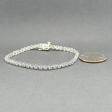 Estate 14K W Gold 1.43ctw H - I/I1 - 2 Diamond Tennis Bracelet - Walter Bauman Jewelers