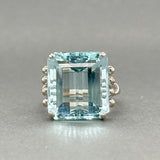 Estate 14K W Gold 14.78ct Aquamarine Cocktail Ring - Walter Bauman Jewelers