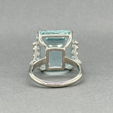 Estate 14K W Gold 14.78ct Aquamarine Cocktail Ring - Walter Bauman Jewelers